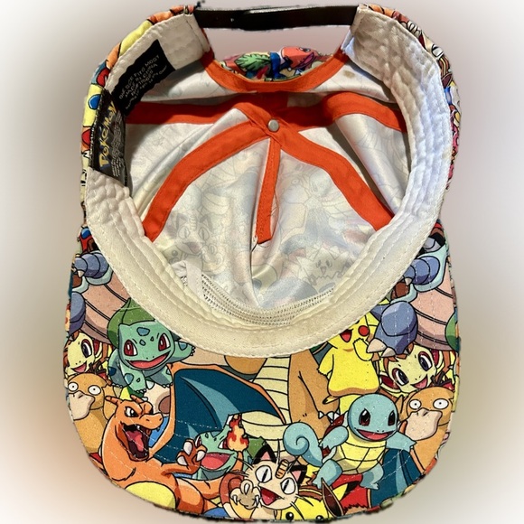 Pokemon Vibrant Character Hat Baseball Cap OSFM Youth Pikachu Eevee Squirtle - Picture 2 of 3